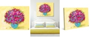 Creative Gallery Magenta Flower Power Floral Bouquet Abstract 36" x 24" Canvas Wall Art Print